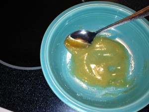 Add two squirts of lemon and about two tablespoons of honey. It makes a lot and you end up with leftovers that you can refridgerate. 